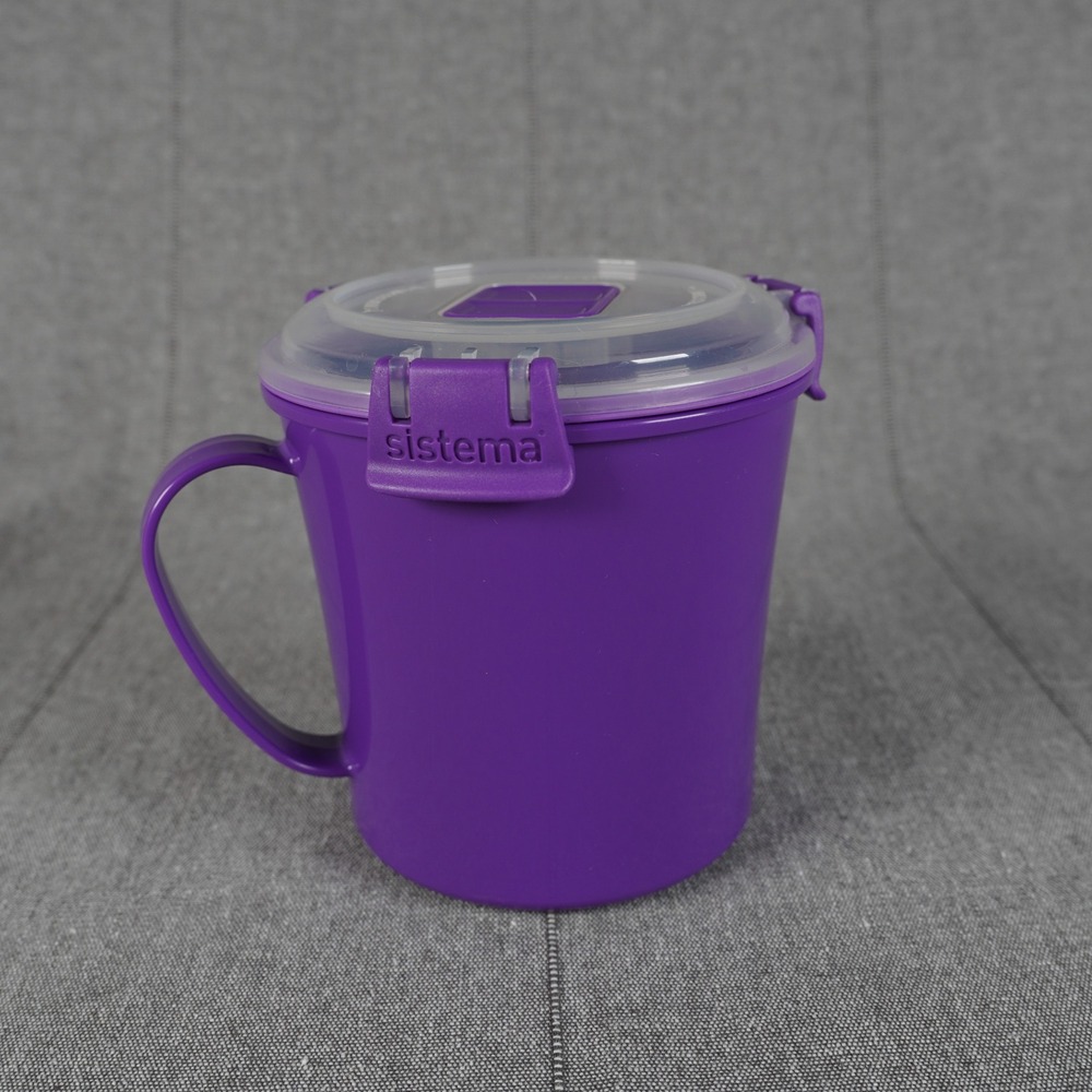 Sistema Microwave Mug Cup Purple 22.18oz Reheating Container Made In New Zealand